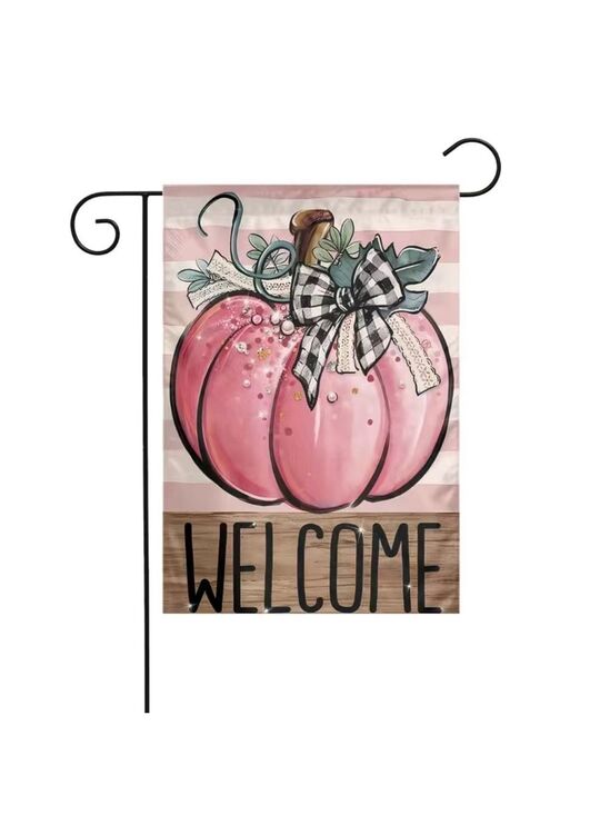 Other - Double Sides Welcome Pink Pumpkin Garden Flag